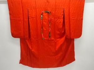 アンティーク　綸子花模様織り出し長襦袢